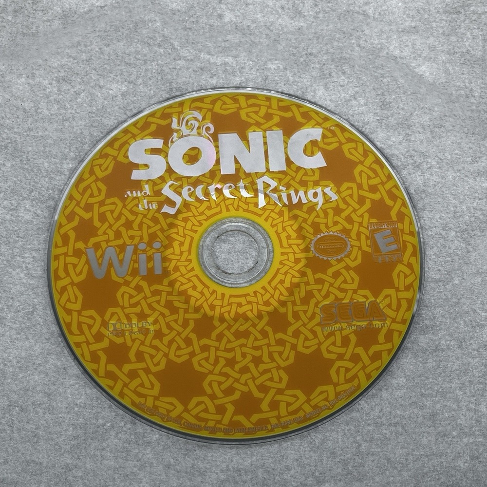 Sonic and the Secret Rings (Nintendo Wii, 2007) Disc Only Tested Working